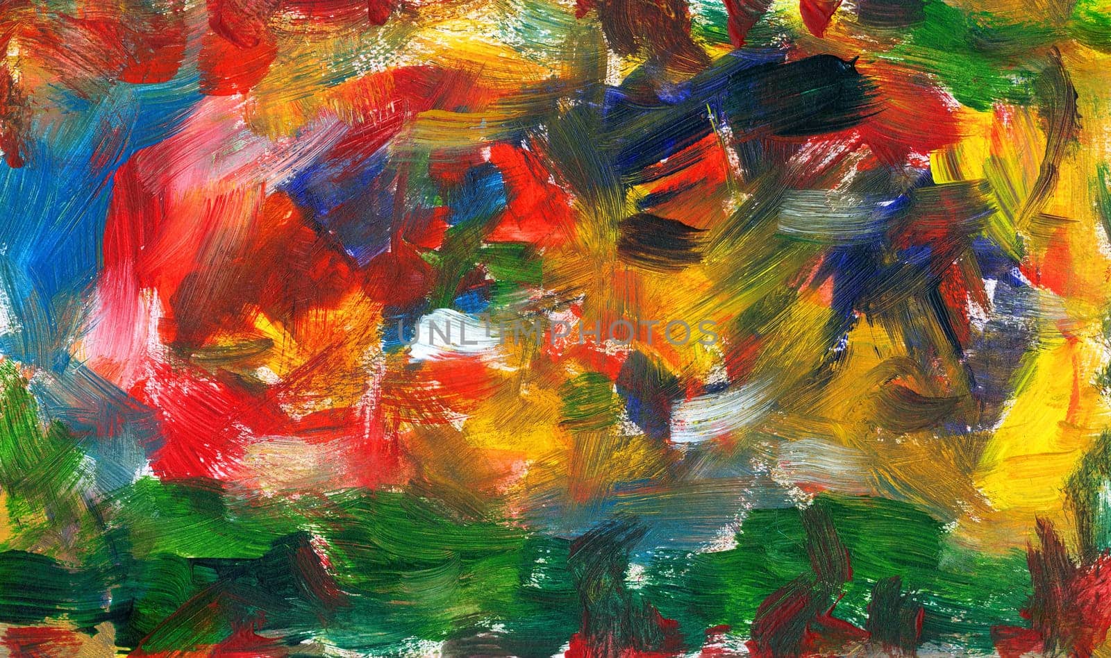 Abstract blend and tangle of strokes with a brush