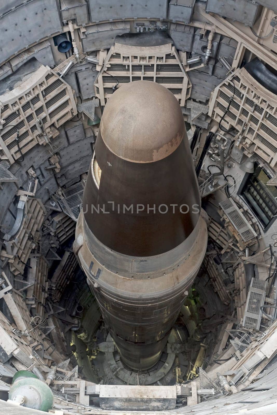 View of the head of the intercontinental ballistic missile,Titan Missile Museum,Green Valley,Tucson,Arizon,USA