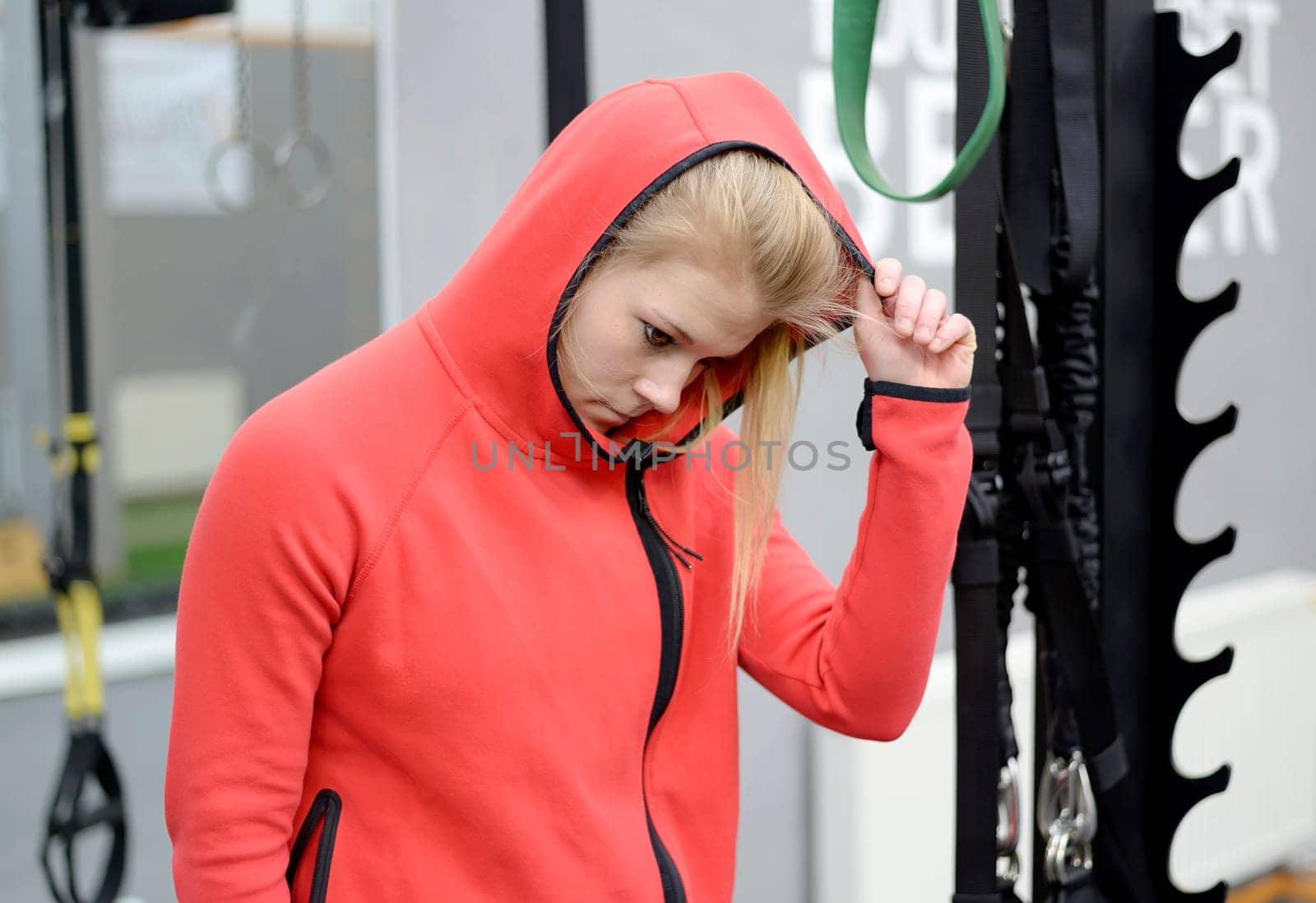 exhausted woman in the gym