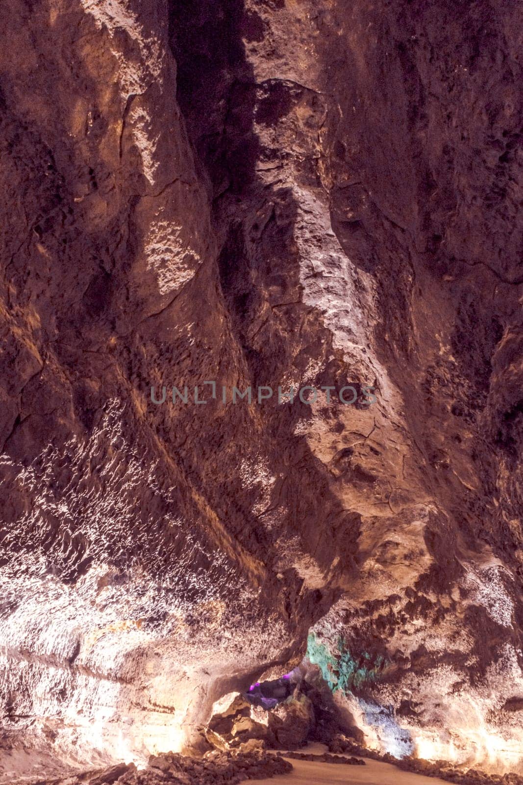 Inside volcanic cave "Cueva de los Verdes"" - Lanzarote, Canary Islands, Spain"