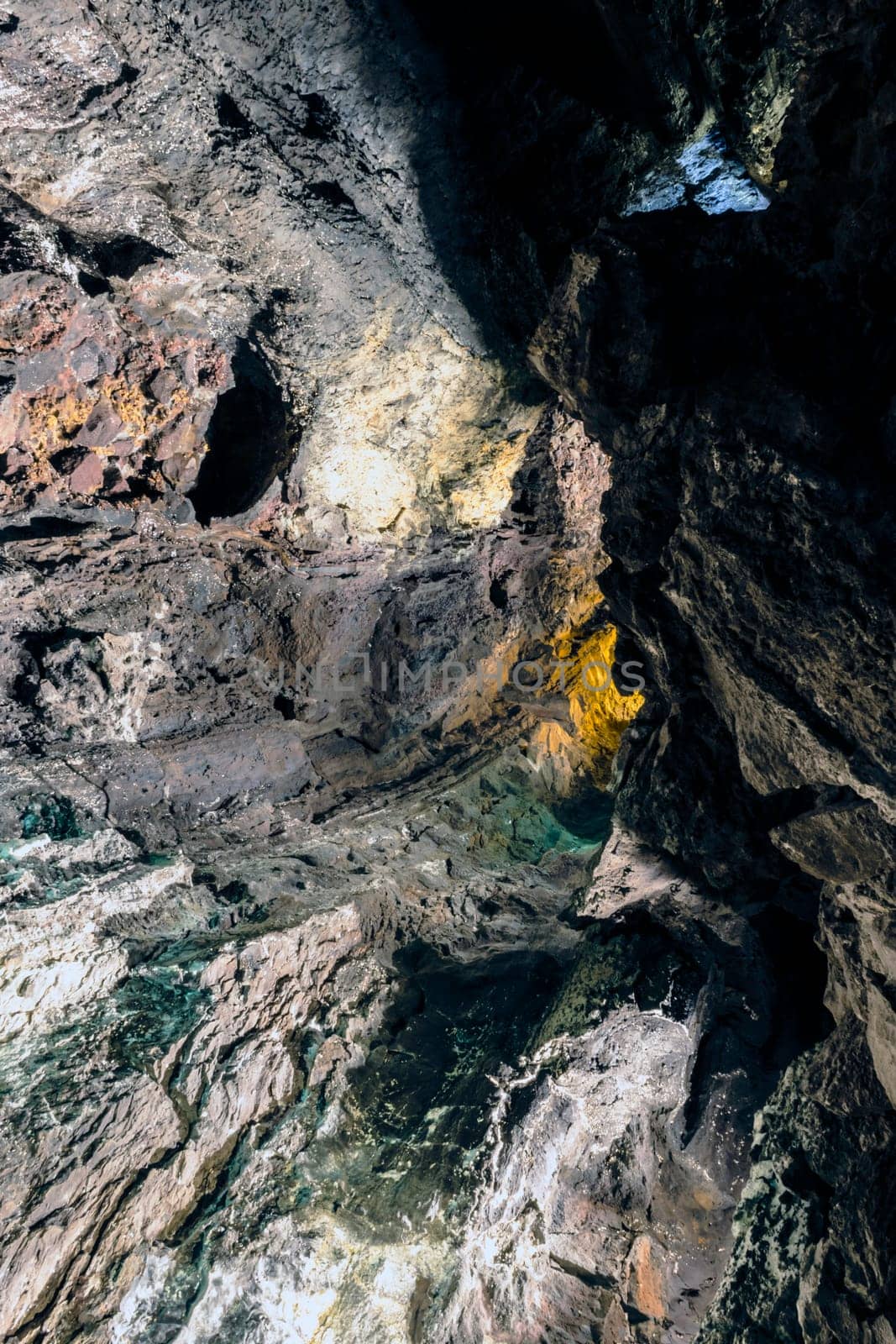 Inside volcanic cave "Cueva de los Verdes"" - Lanzarote, Canary Islands, Spain"
