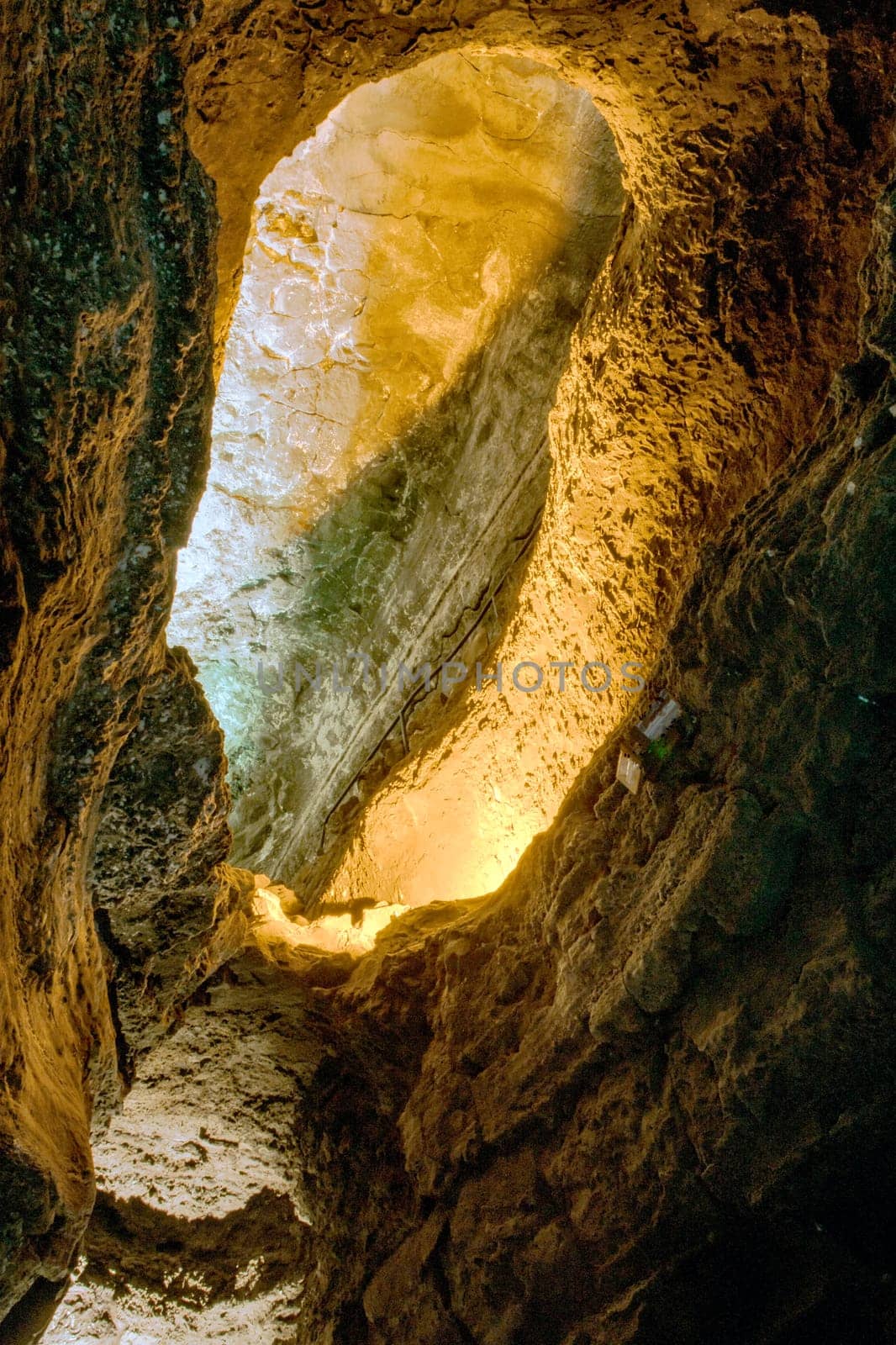 Inside volcanic cave "Cueva de los Verdes"" - Lanzarote, Canary Islands, Spain"