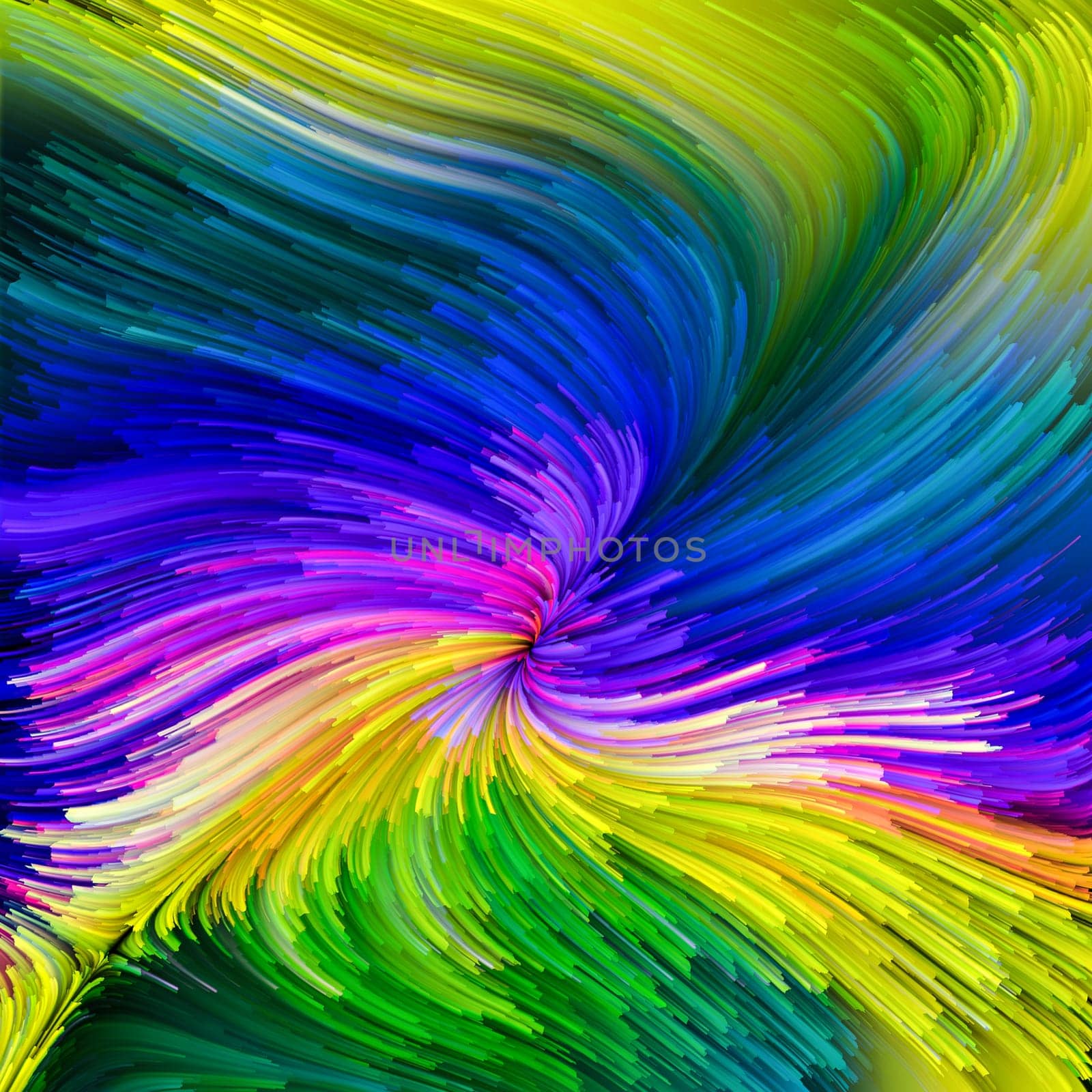 Color In Motion series. Design made of liquid paint pattern to serve as backdrop for projects related to design, creativity and imagination to use as wallpaper for screens and devices