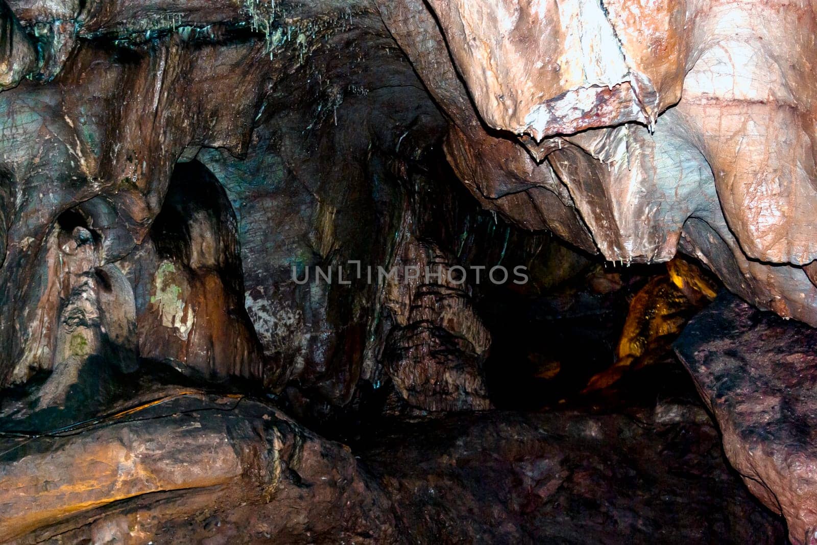 Inside Kents Cavern prehistoric cave / Torquay, Dorset, UK