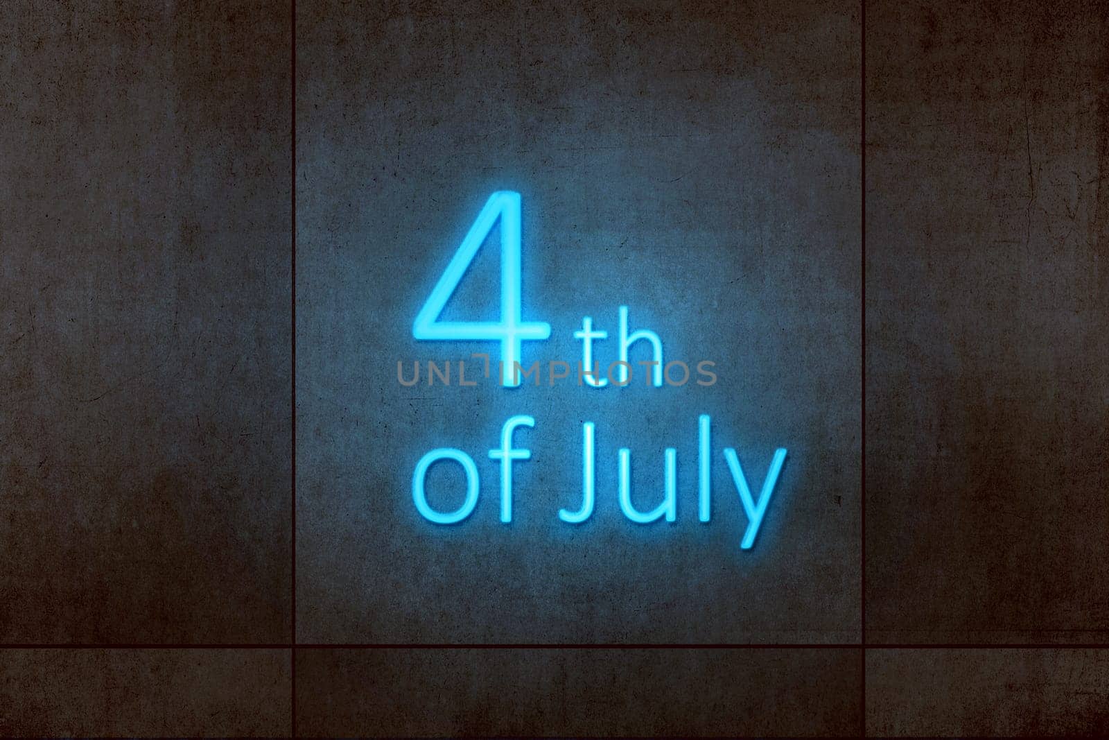 4th of July with glowing blue light. Independence day 4th of July