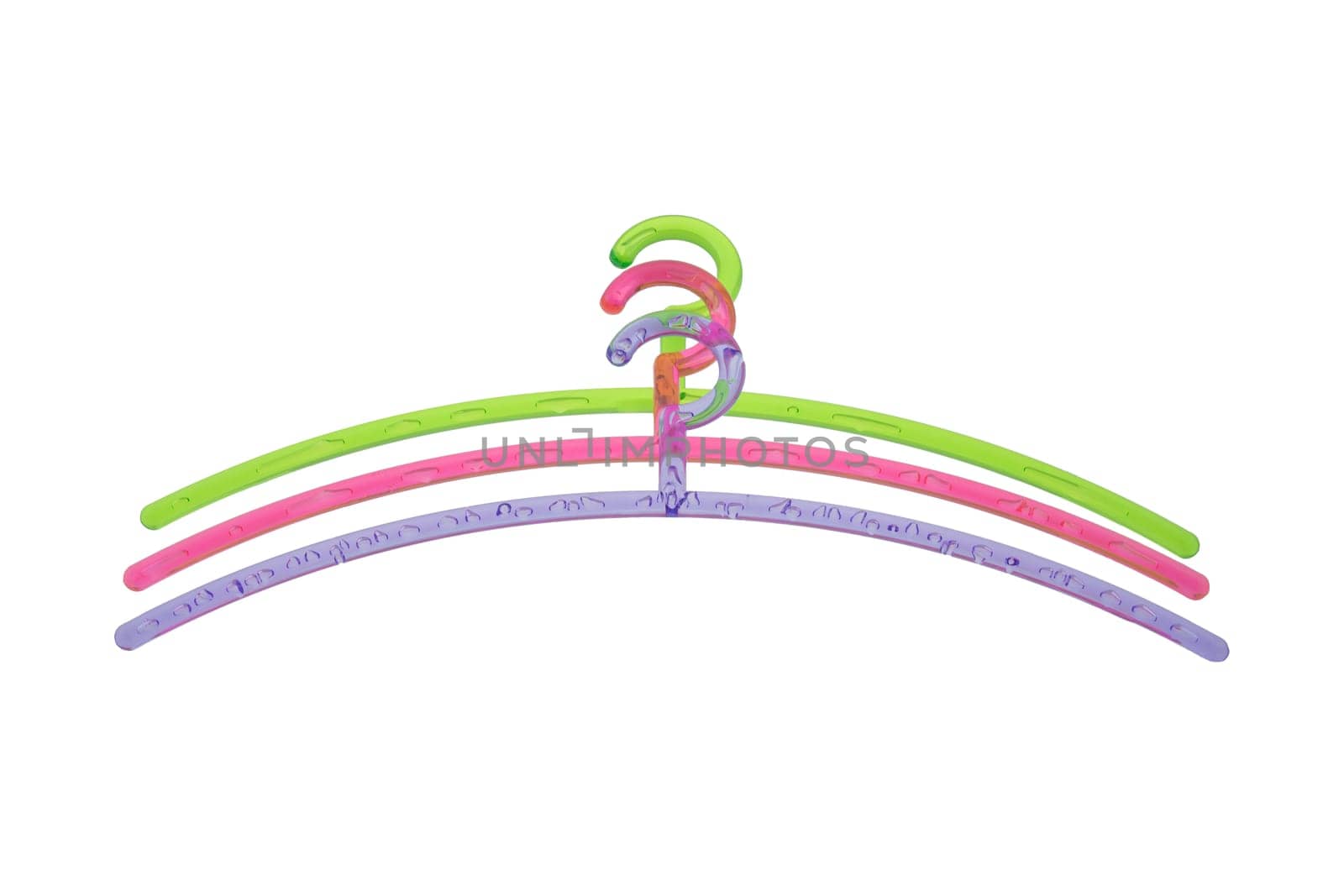 set of colorful stylish coat hanger, isolated on white