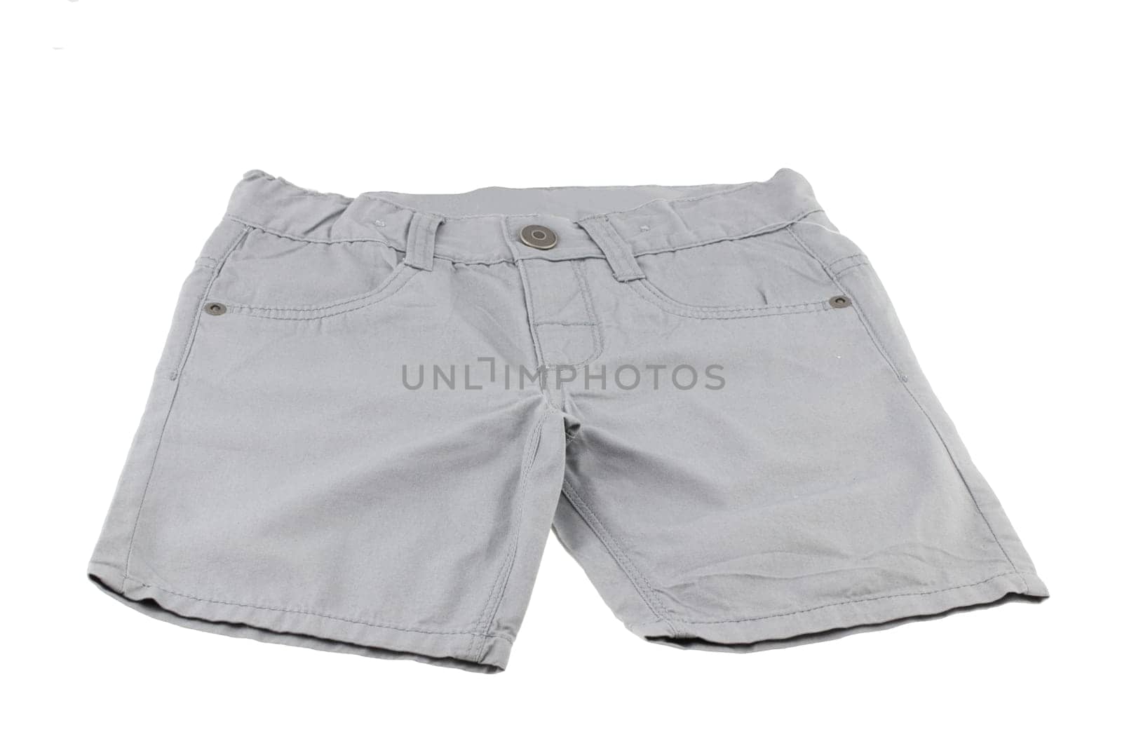 grey short for a boy isolated on white