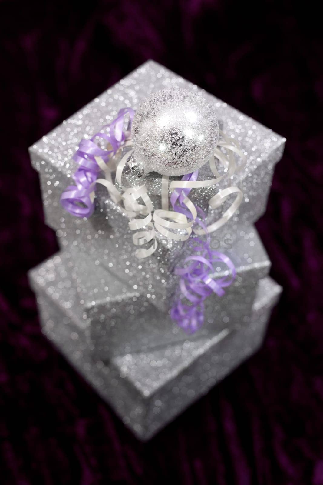 Christmas ornaments and gift box