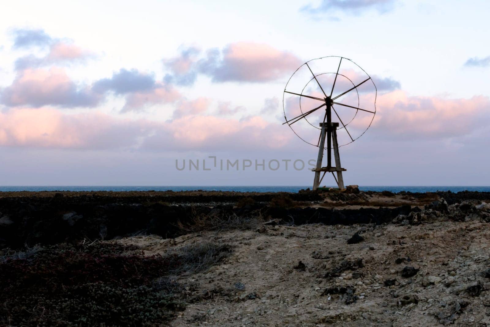 Traditional salt cultivation in Los Cocoteros, Guatiza, Lanzarote, Canary Islands, Spain