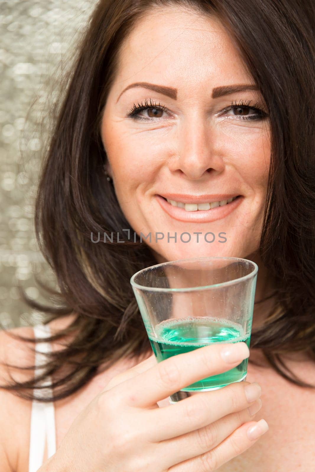 Woman in bathroom