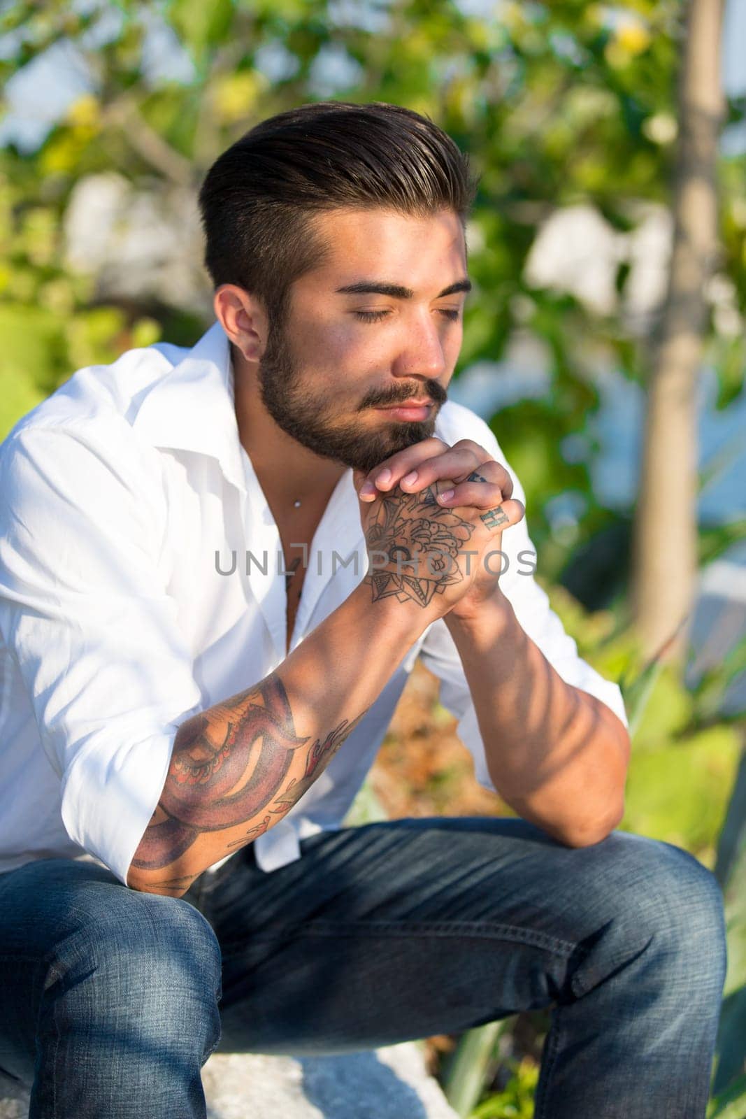 Man in park