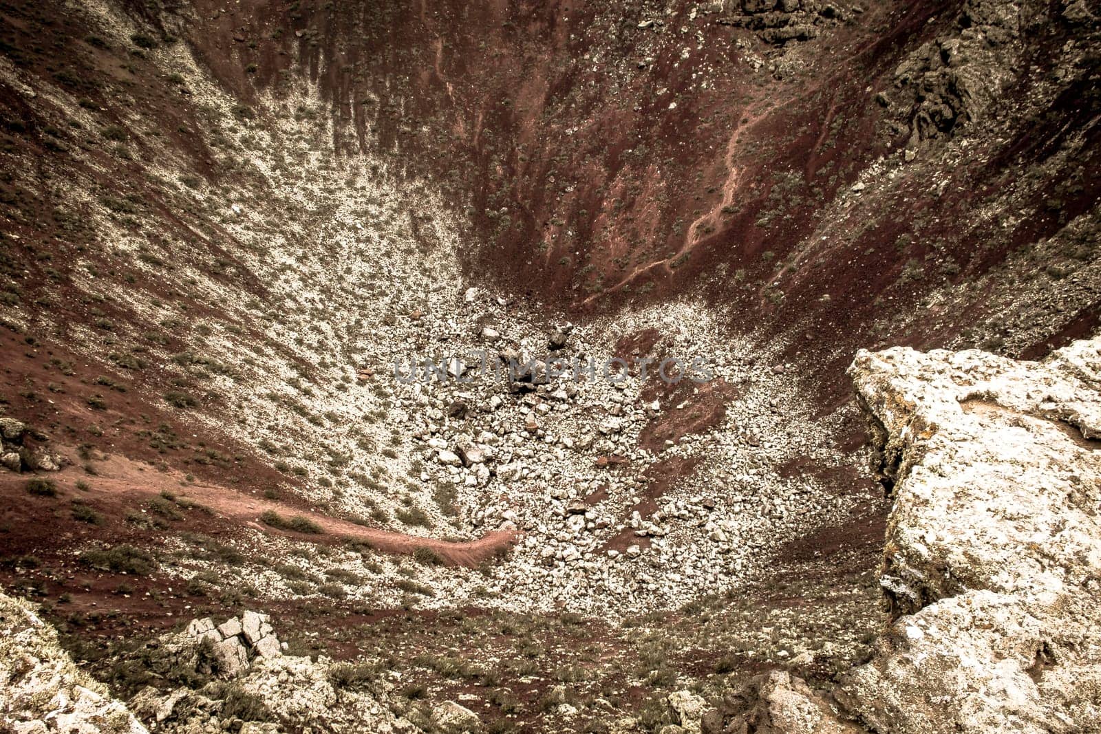Inside the crater of a volcano "La Corona"" - Lanzarote, Canary Islands, Spain"