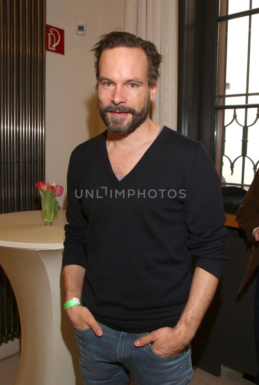 Wanja Mues,.at the annual Hamburg film brunch on the occasion of the 68.  International Film Festival in Berlin at the representation of the Free and Hanseatic City of Hamburg in Berlin.