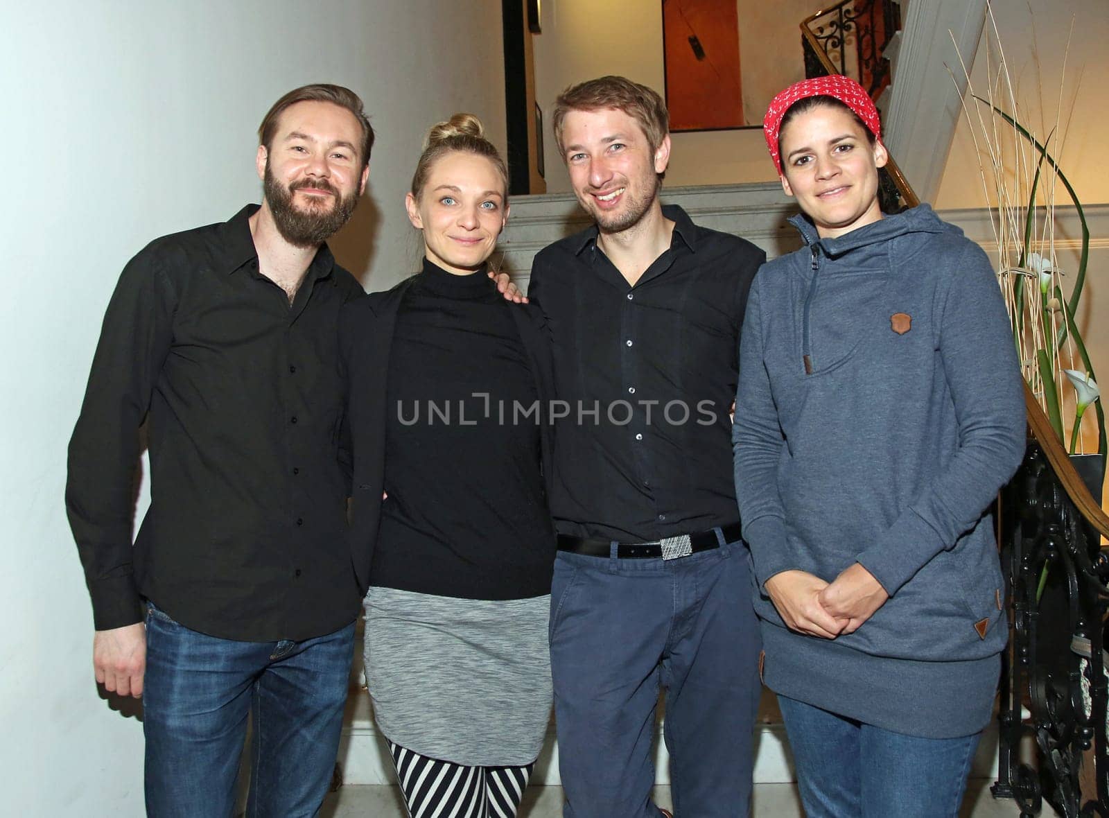 Felix Striegel and Julia Drache and Tobias Rosen and Katja Benrath .at the annual Hamburg Film Brunch on the occasion of the 68.  International Film Festival in Berlin at the representation of the Free and Hanseatic City of Hamburg in Berlin.