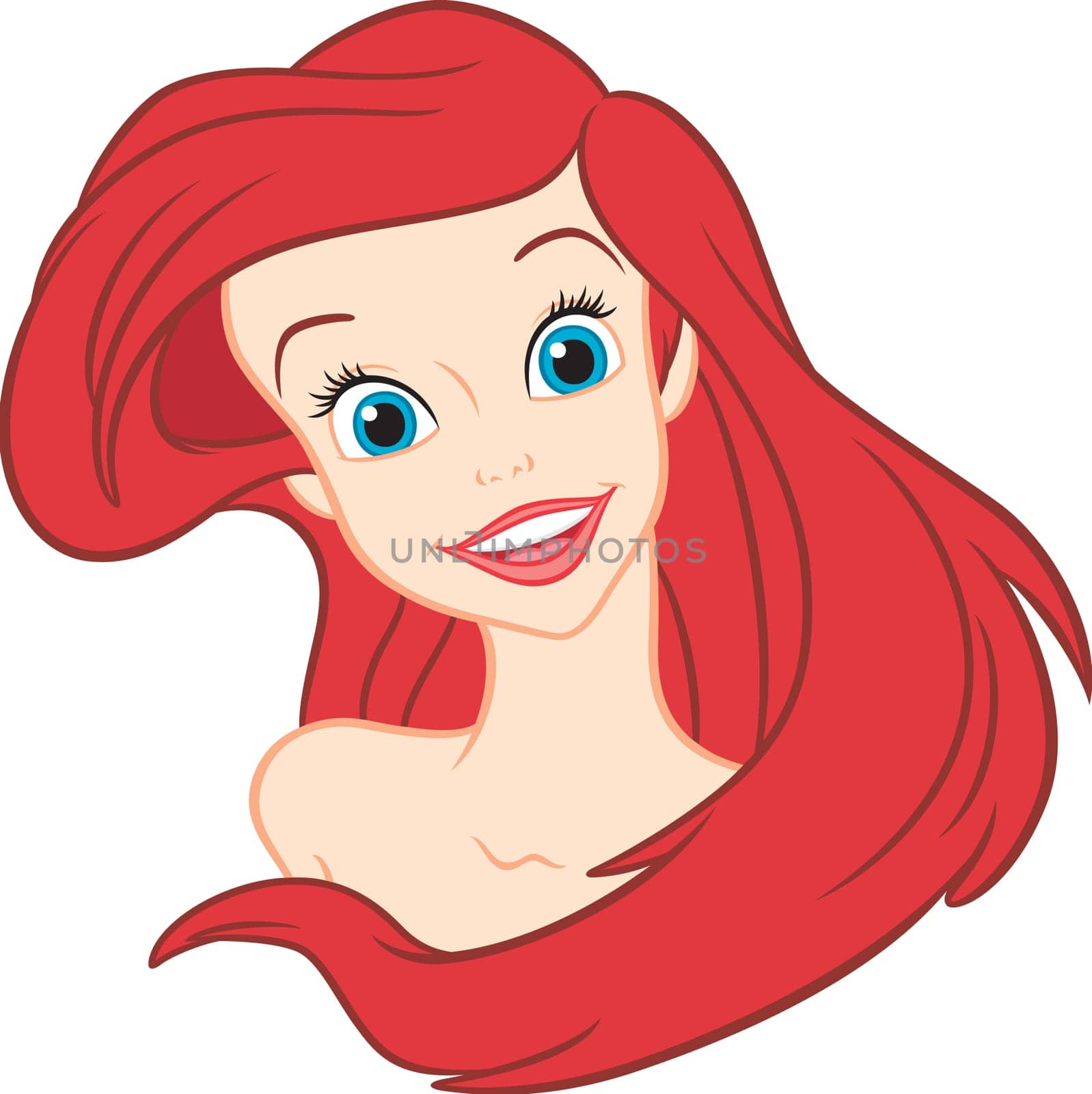 ariel mermaid illustration fairytale cartoon