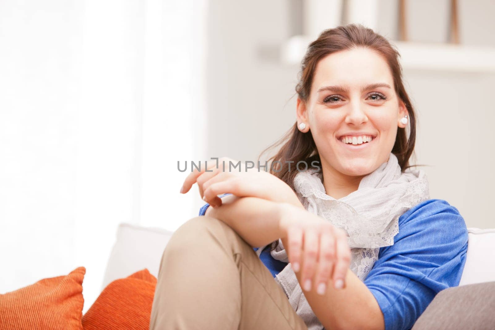 This girl is so happy to be in her living room because he bought it after winning on bingo