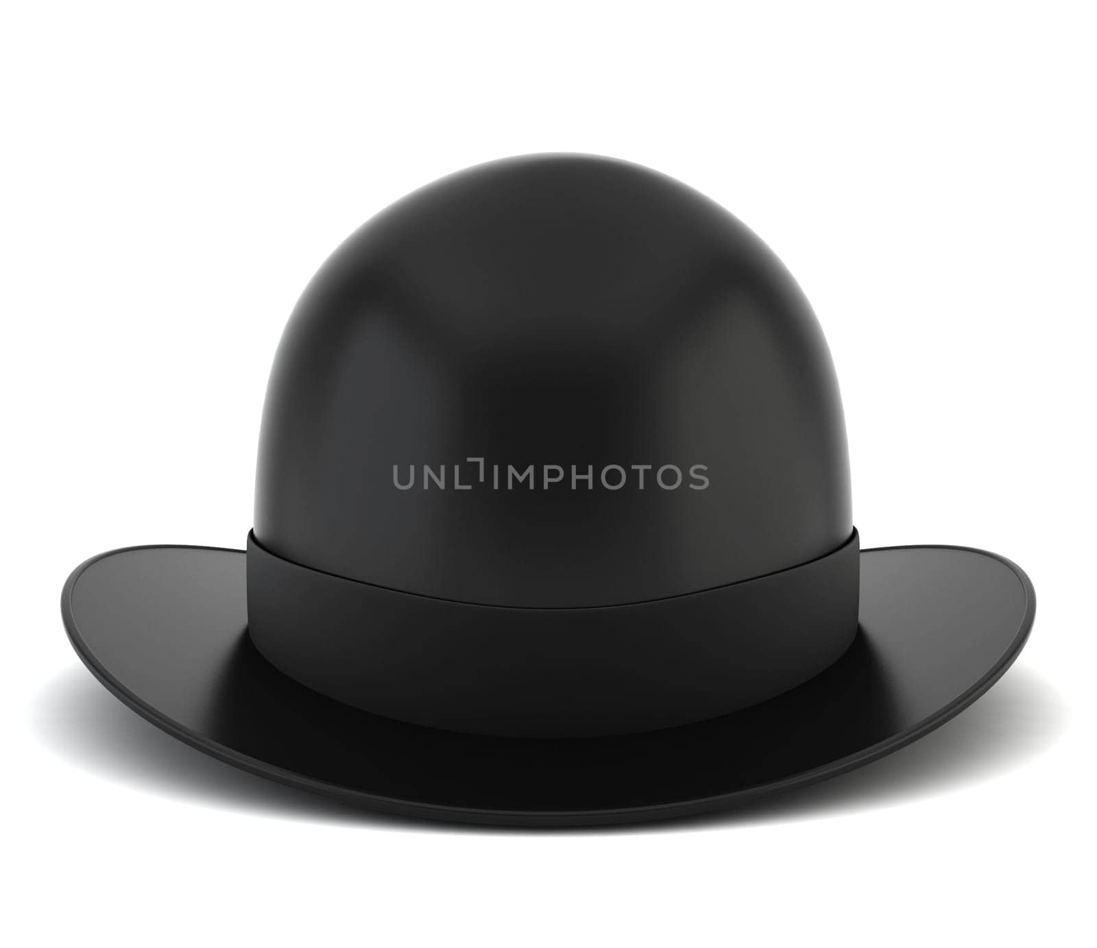 Bowler hat. 3d illustration on white background