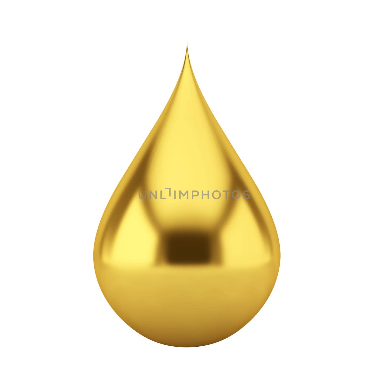 Oil drop. 3d illustration on white background