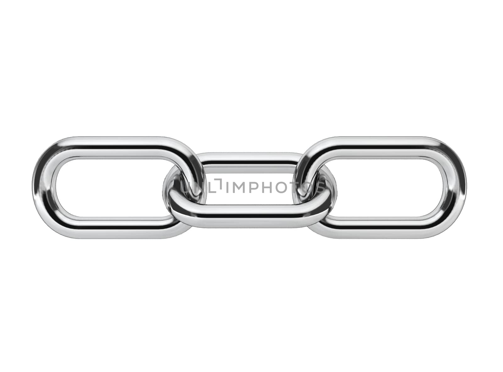 Three links. 3d illustration on white background