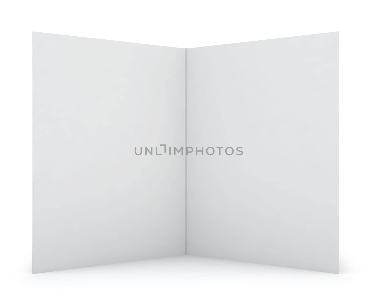 Blank paper folder. 3d illustration on white background