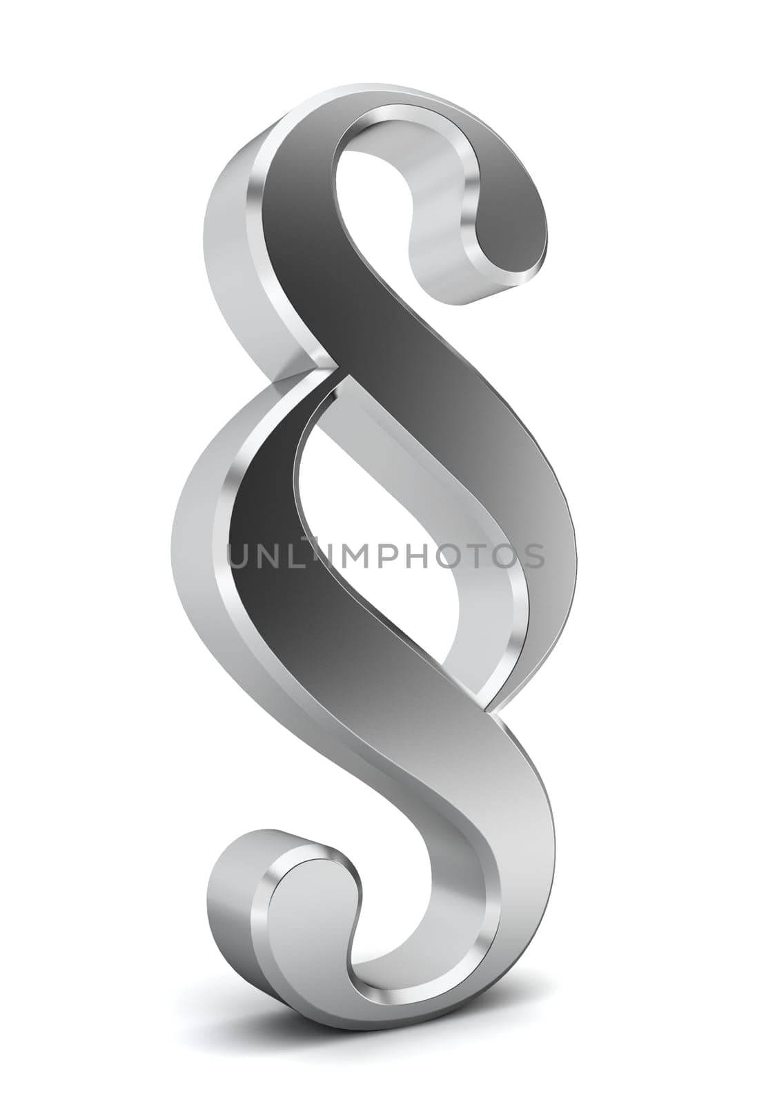 Paragraph symbol. 3d illustration on white background