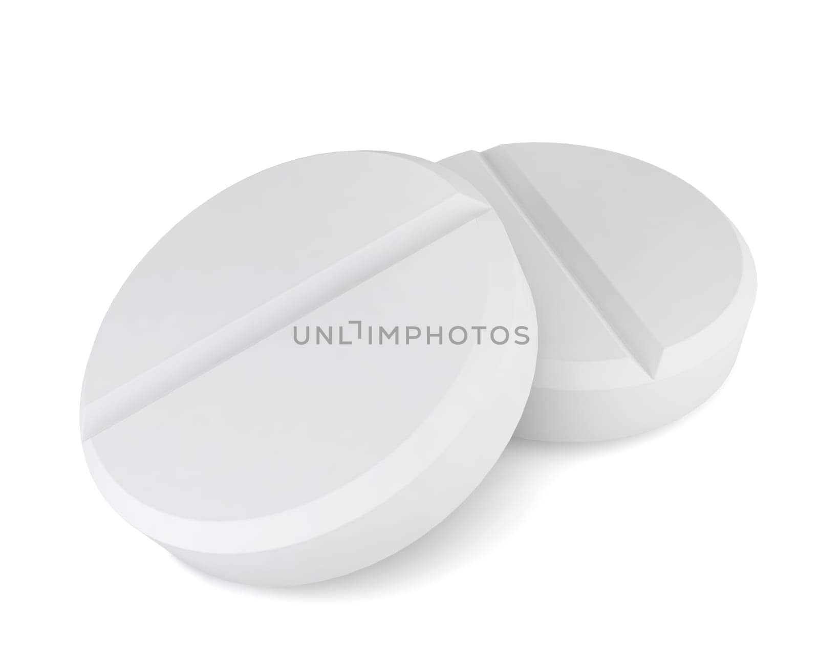Two pills. 3d illustration on white background