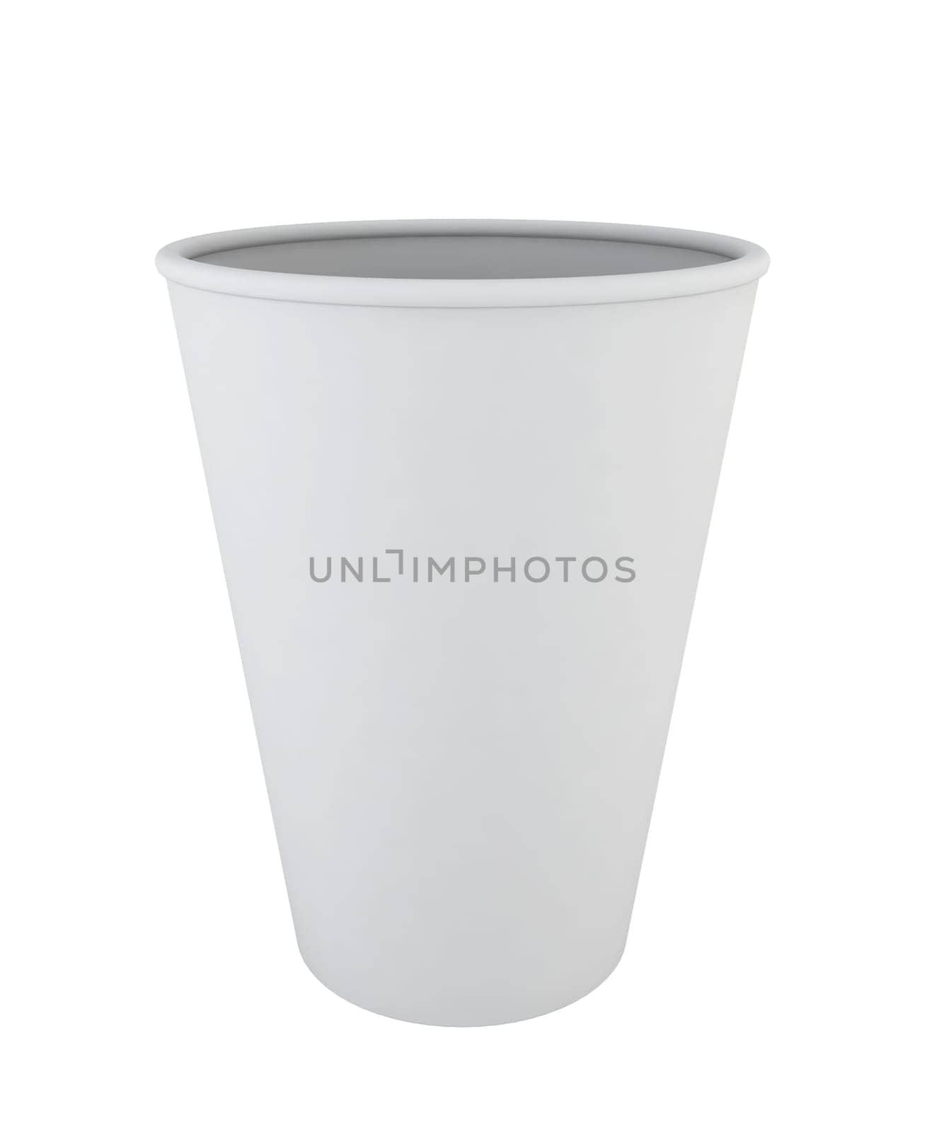 Paper cup. 3d illustration on white background