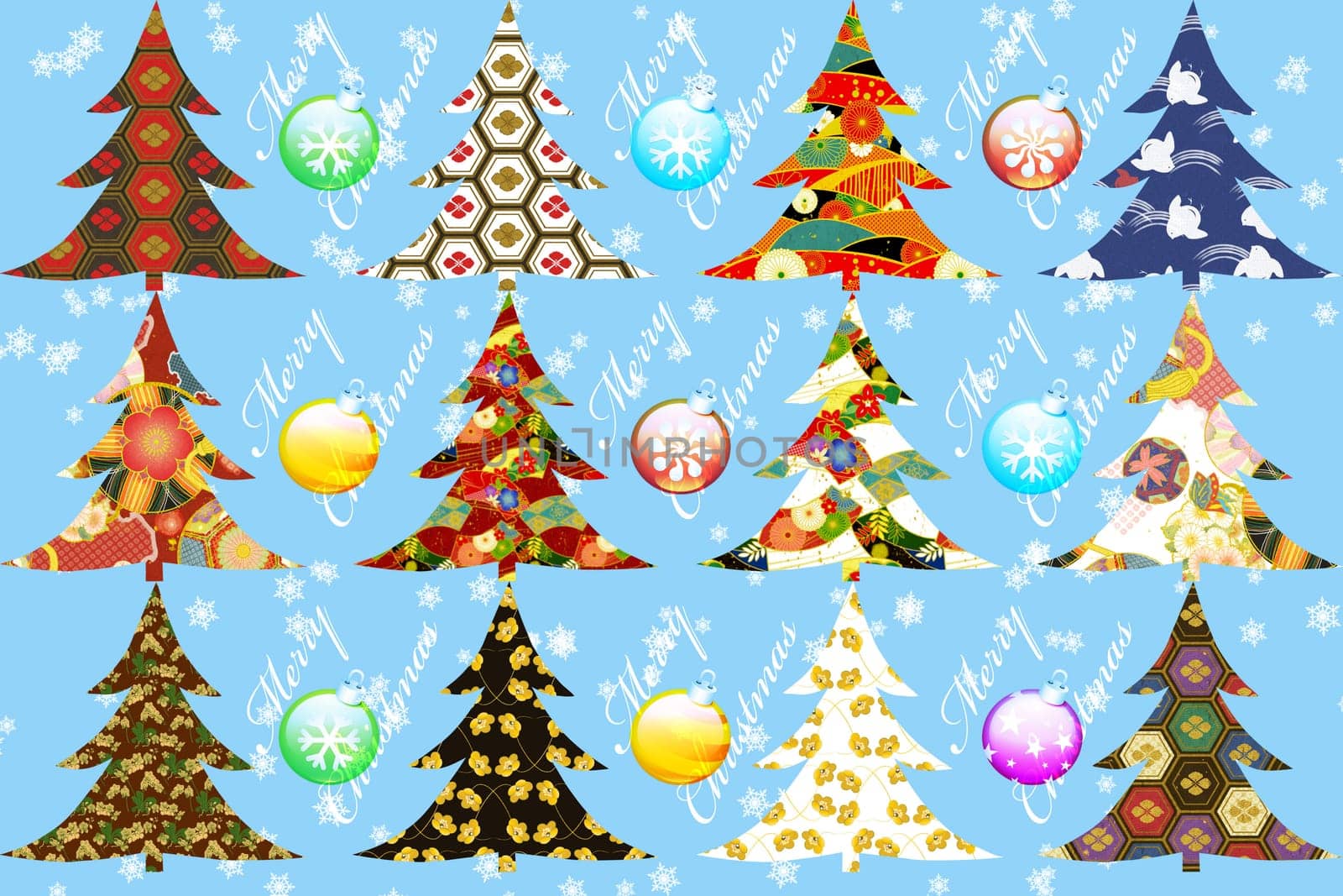 Merry Christmas - seasonal specific ornamented background