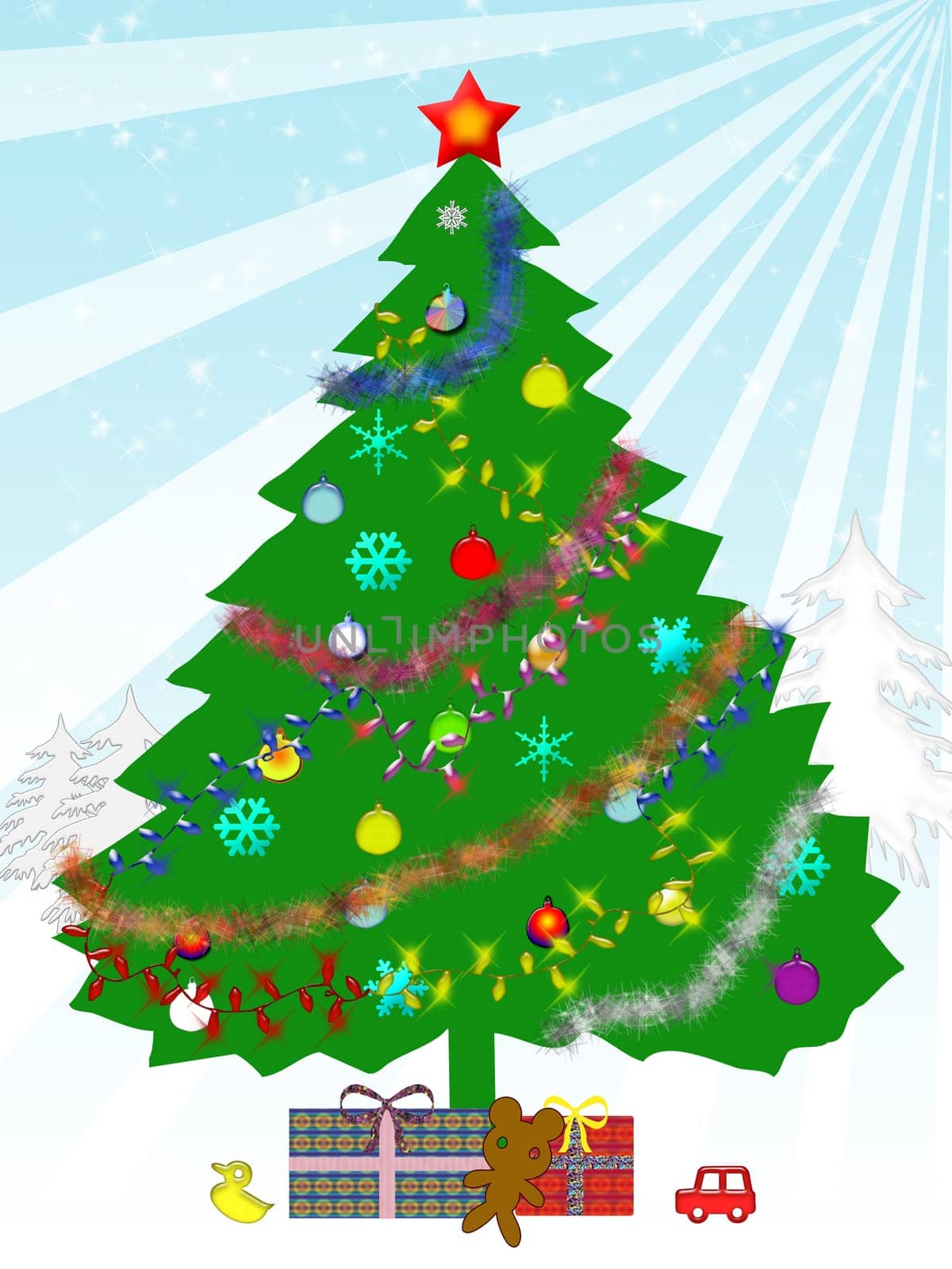 Christmas Tree with decorations