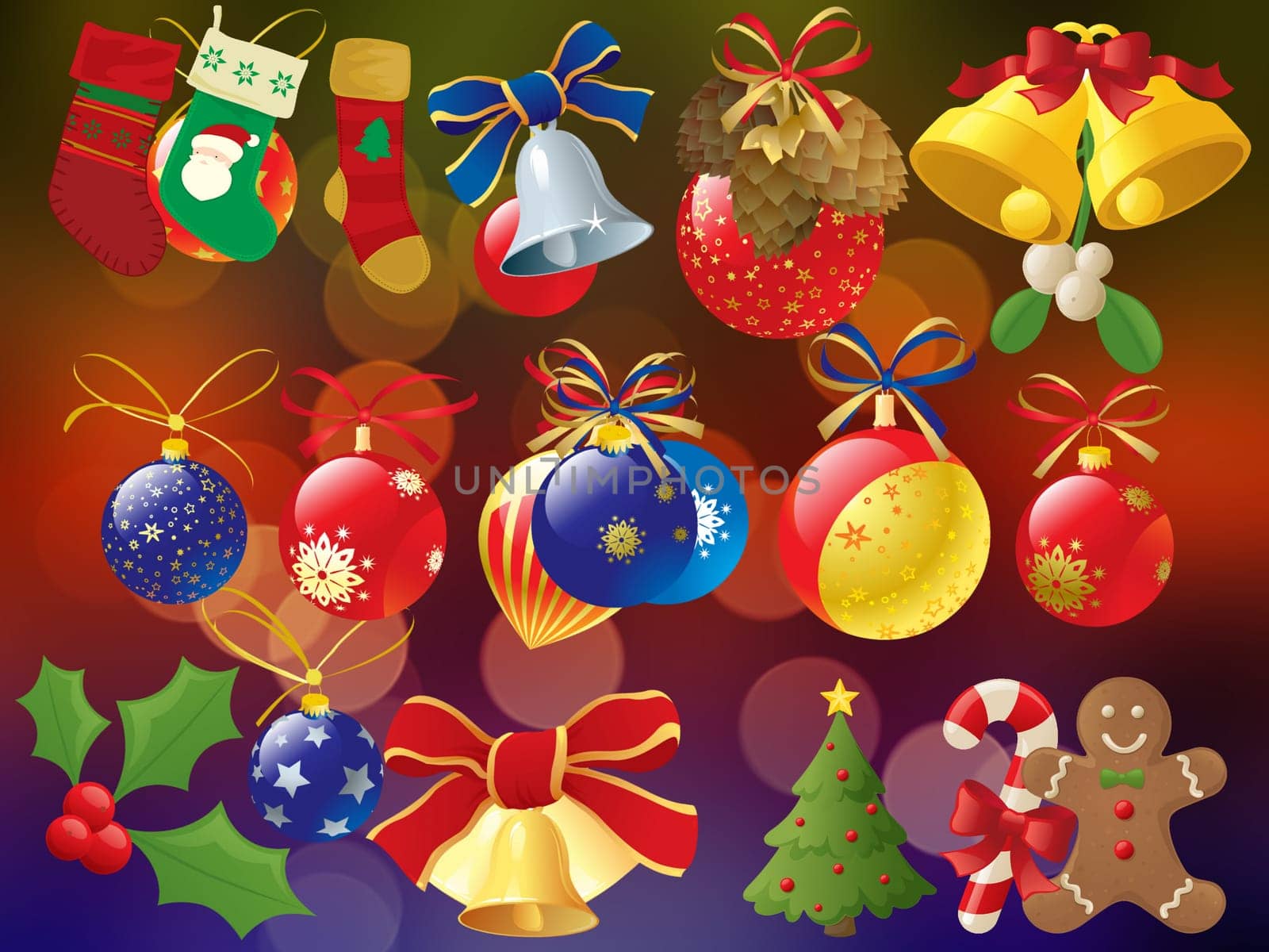 Merry Christmas - seasonal specific ornamented background