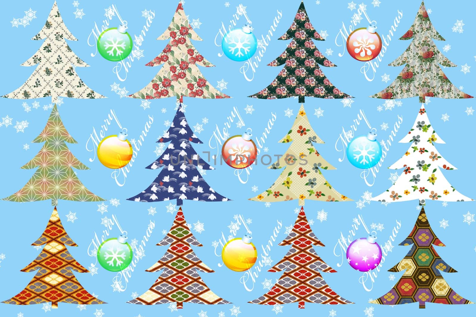 Merry Christmas - seasonal specific ornamented background