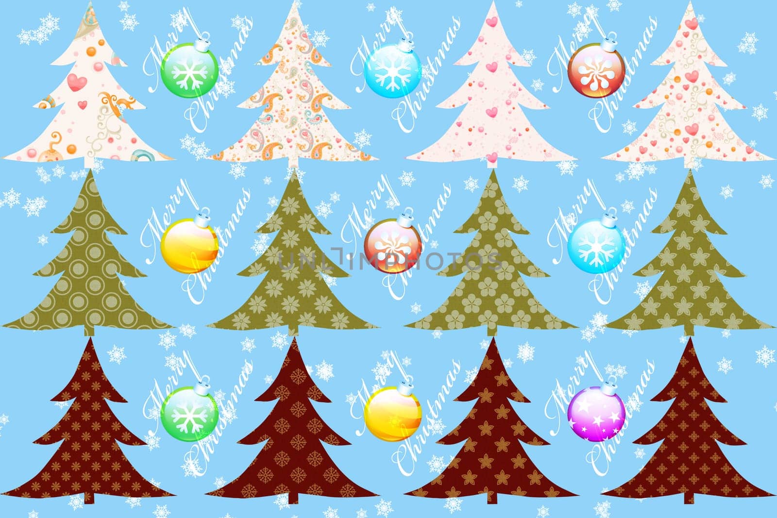 Merry Christmas - seasonal specific ornamented background