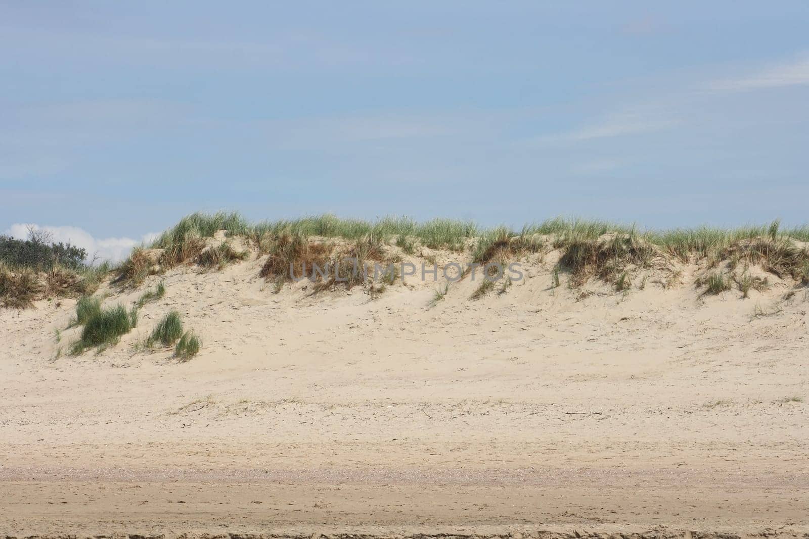 Waves with white crests inundate the sandy beach