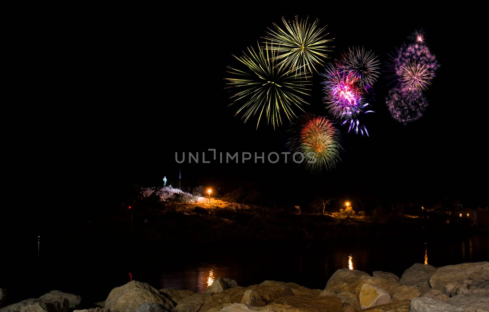 Fireworks in Makarska, Croatia