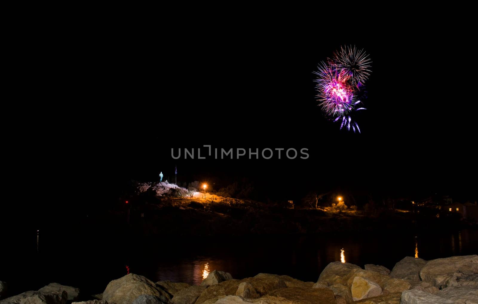 Fireworks in Makarska, Croatia