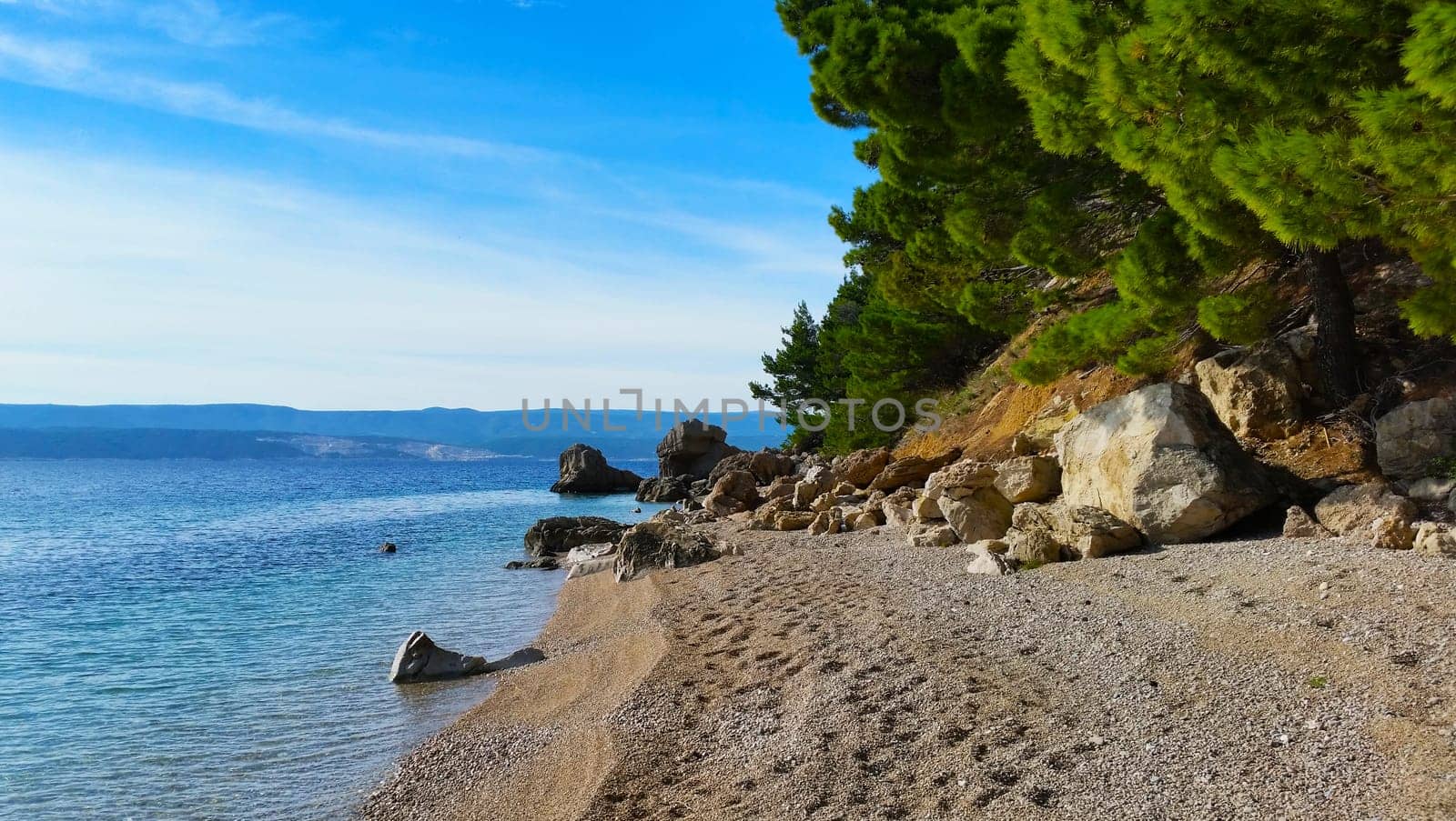 Sea view in Brela, Makarska Riviera, Croatia