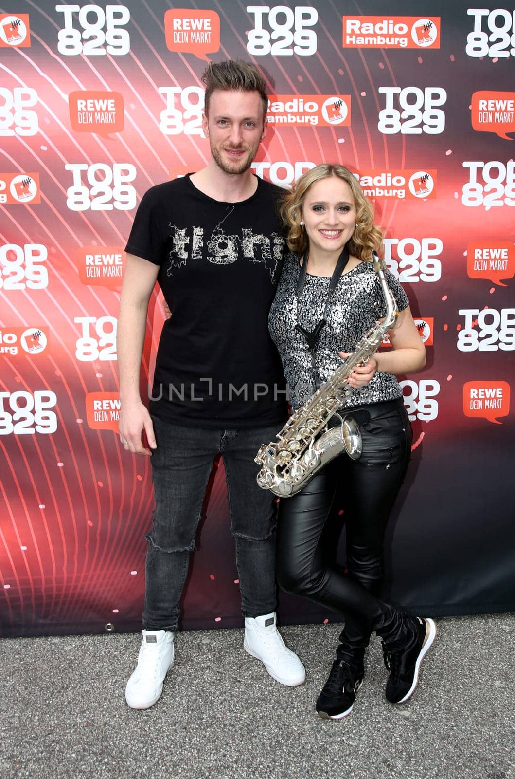 DISC JOCKEY. Jerome and Gina Brese,. Radio Hamburg Easter Mega Hit Marathon 2018 in Hamburg