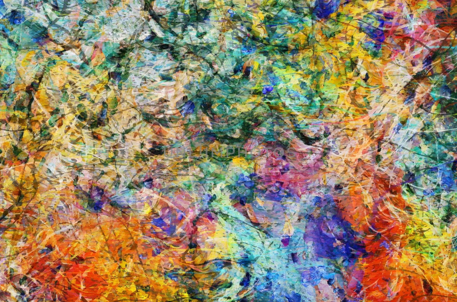 Colorful messy abstract textured background