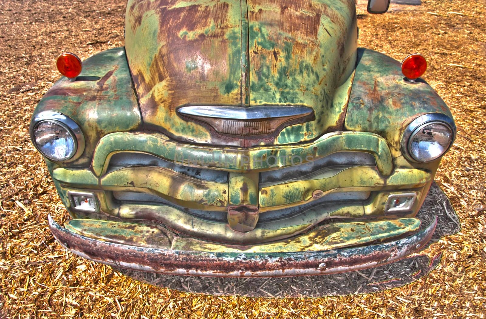 Old car. HDR illustration.