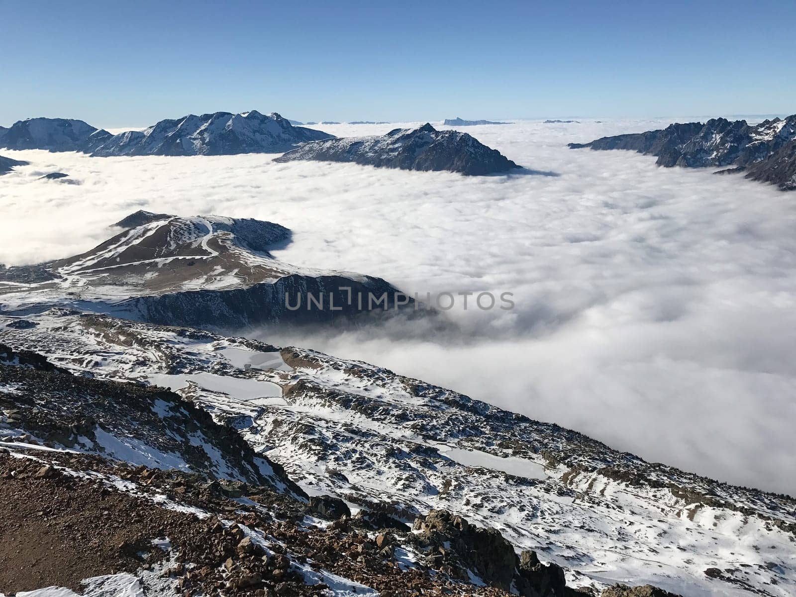 The Alpe d Huez ski domain in the French Alps
