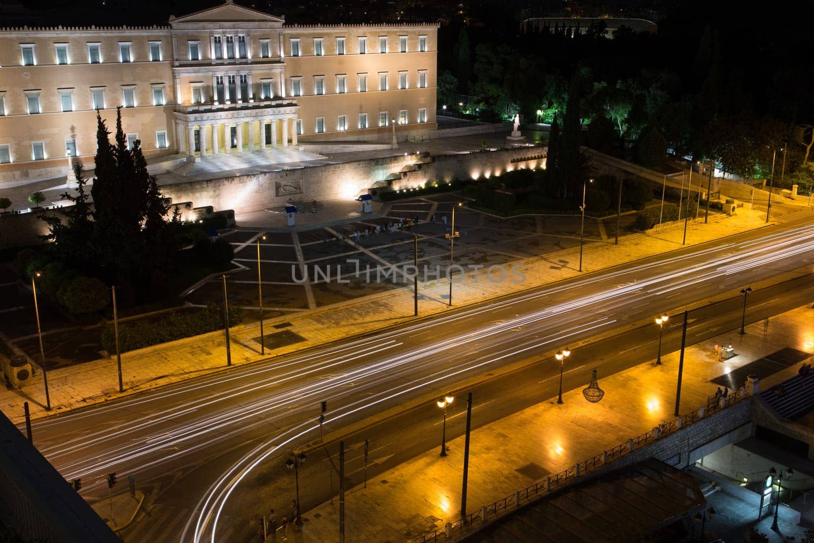 The Hellenic Parliament building in Athens, Greece