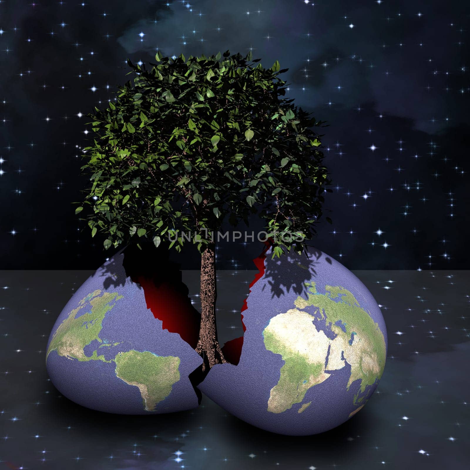 Earth Egg in barren world gives rise to life