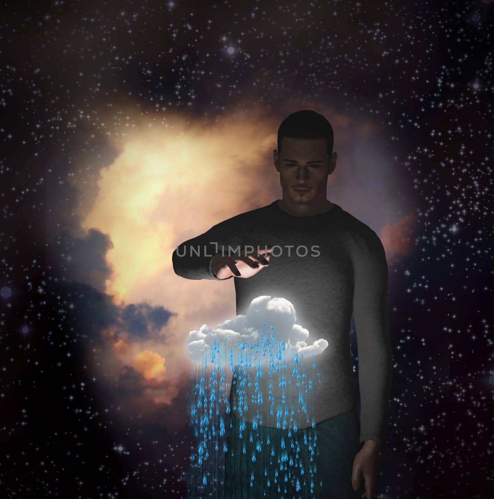 Rainmaker. Man with power over rain