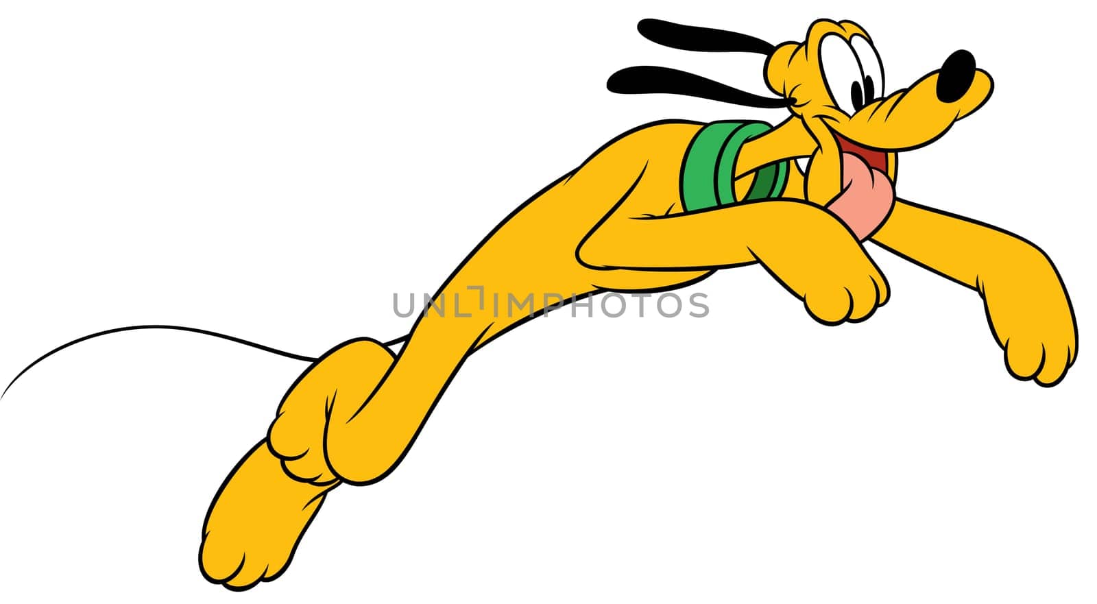 pluto dog jumping illustration cartoon