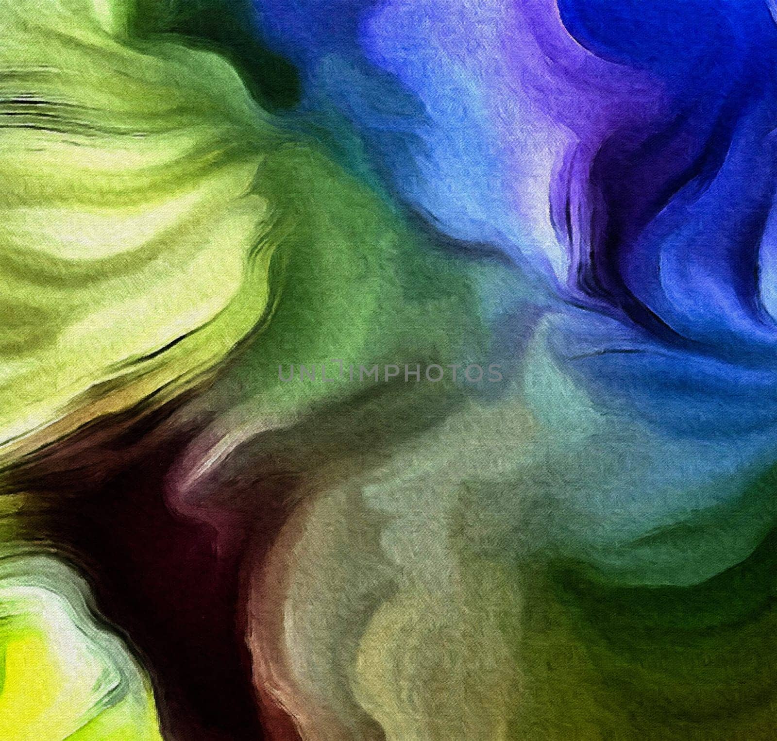 Colorful abstract painting. Smooth brush strokes