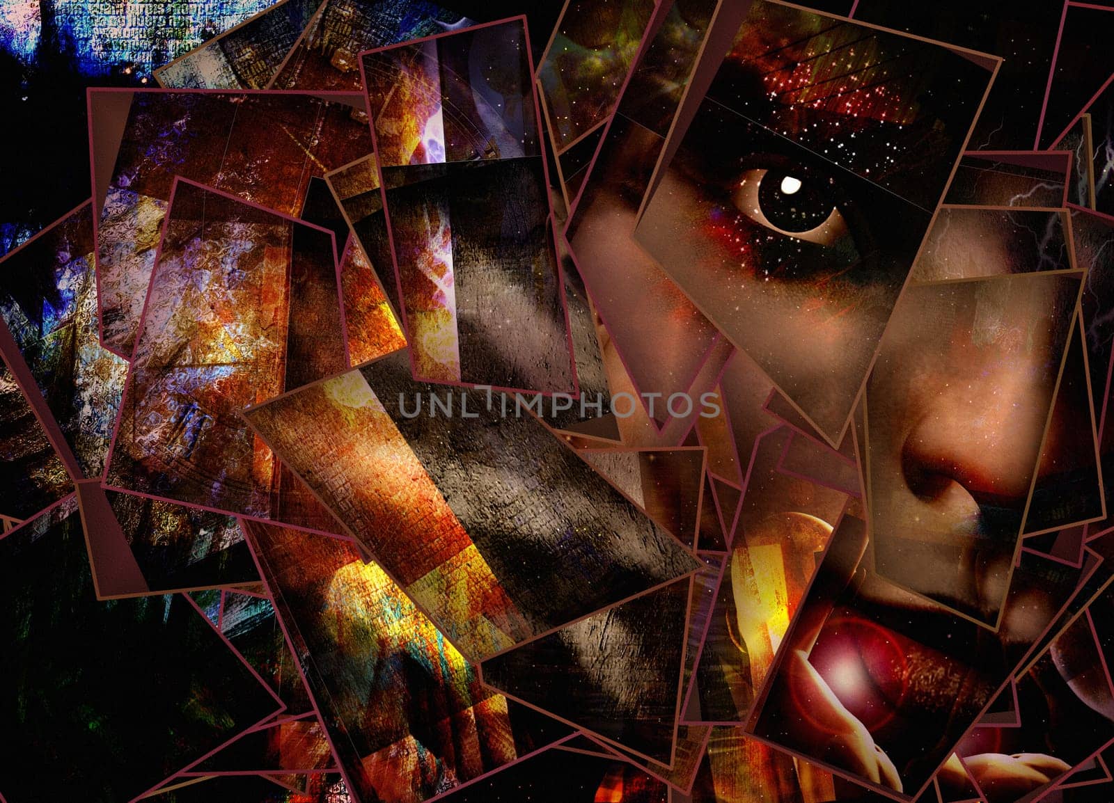 Surreal Dark Emotion Face