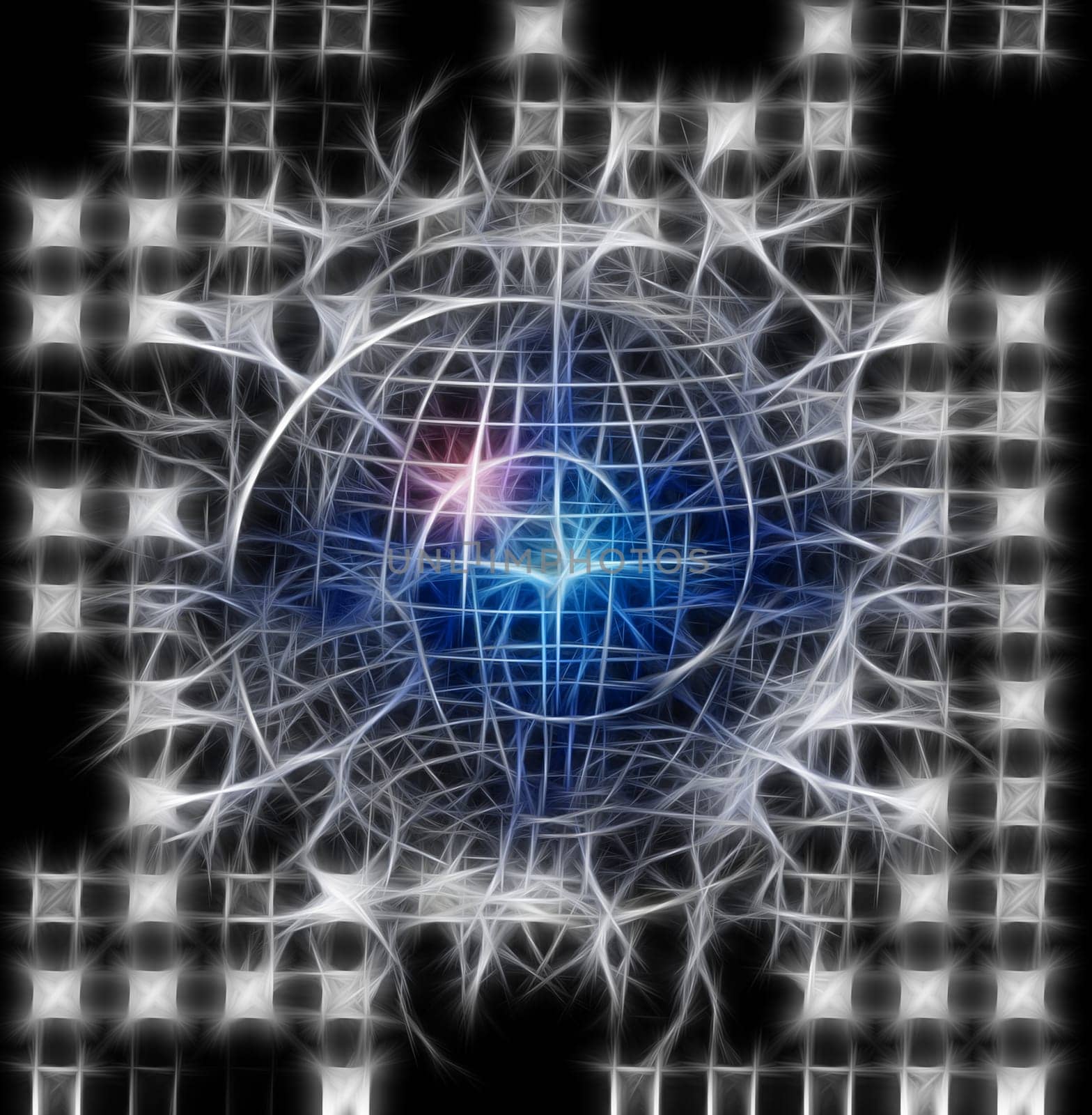 Spiral of time enclosed in crystal sphere