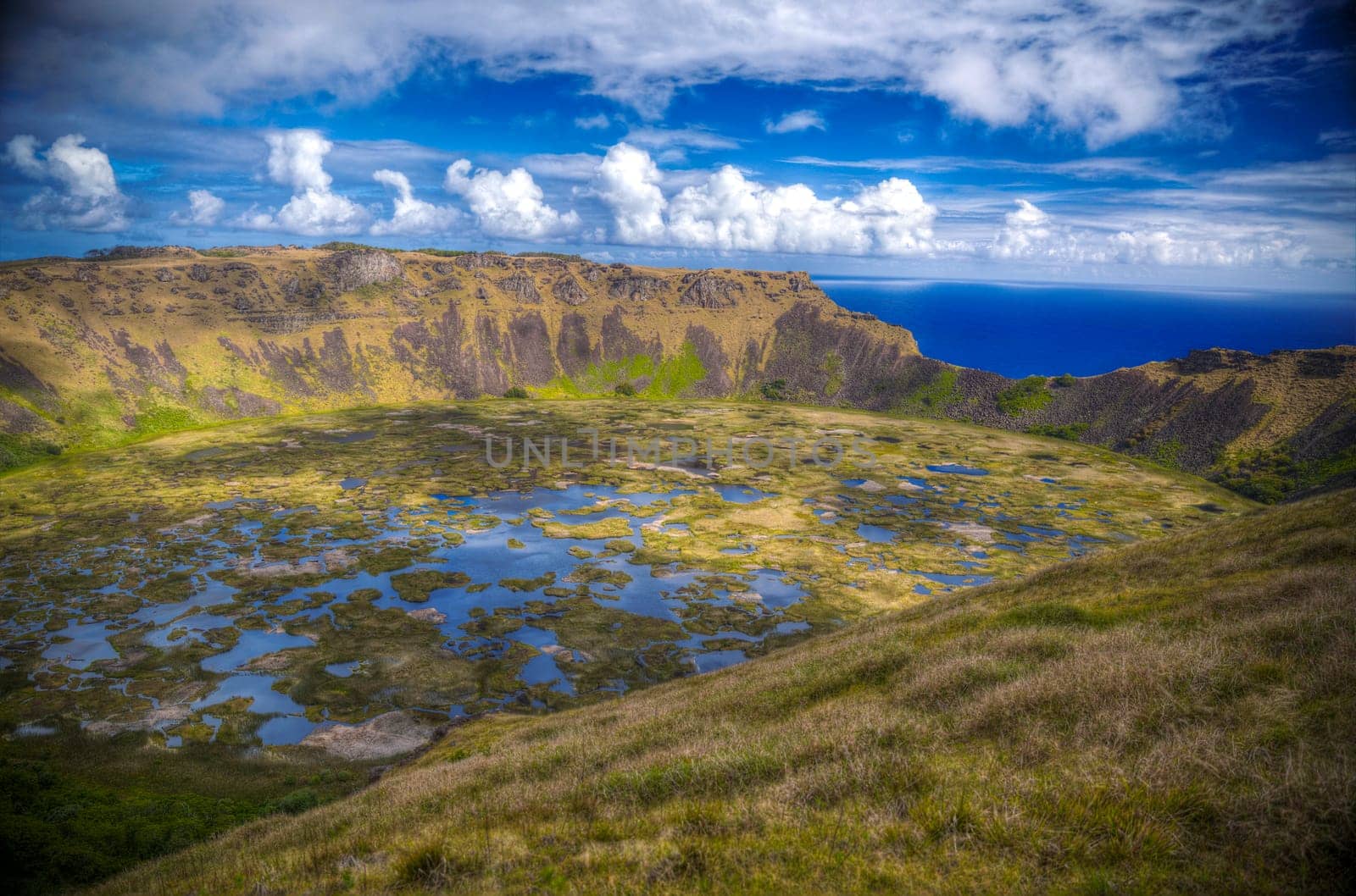 Rano Kau volcano, Easter island (Chile)