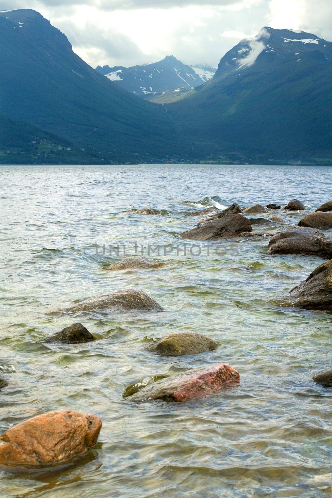 natural landscape at geirangerfjord . Norway mountain