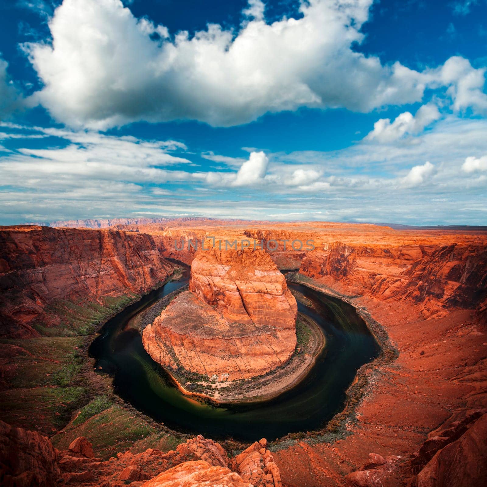 Famous Horseshoe Bend of the Colorado River in northern Arizona